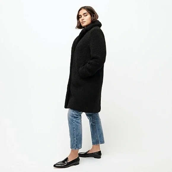 JCrew teddy sherpa topcoat NWT XXS